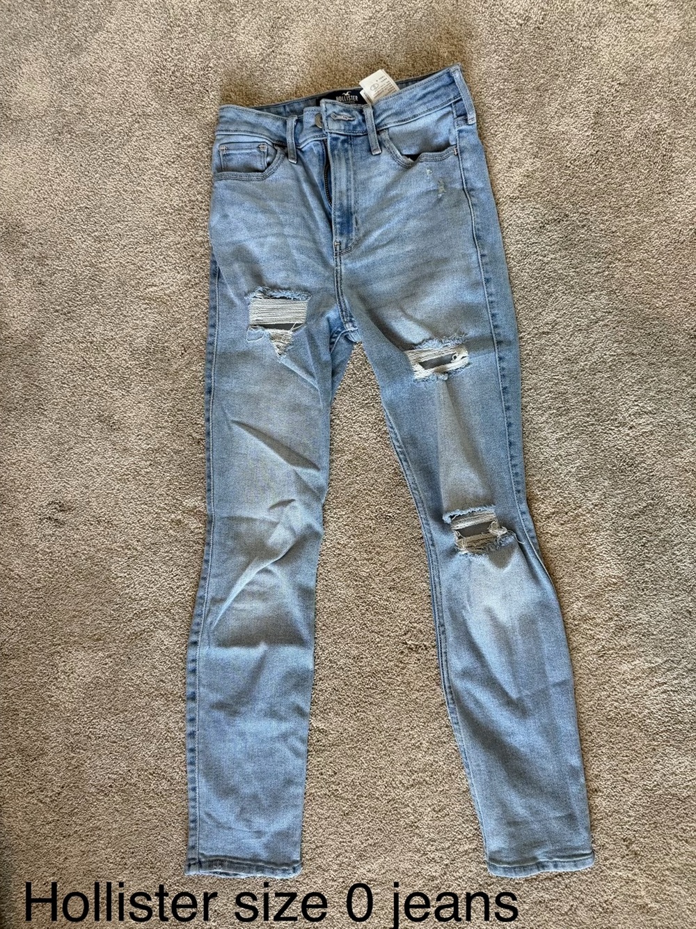 Hollister Light Blue Distressed Skinny Jeans